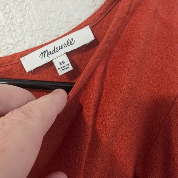 Madewell, Rust Color Boohoo Top, Size Xs - Picture 6 of 6